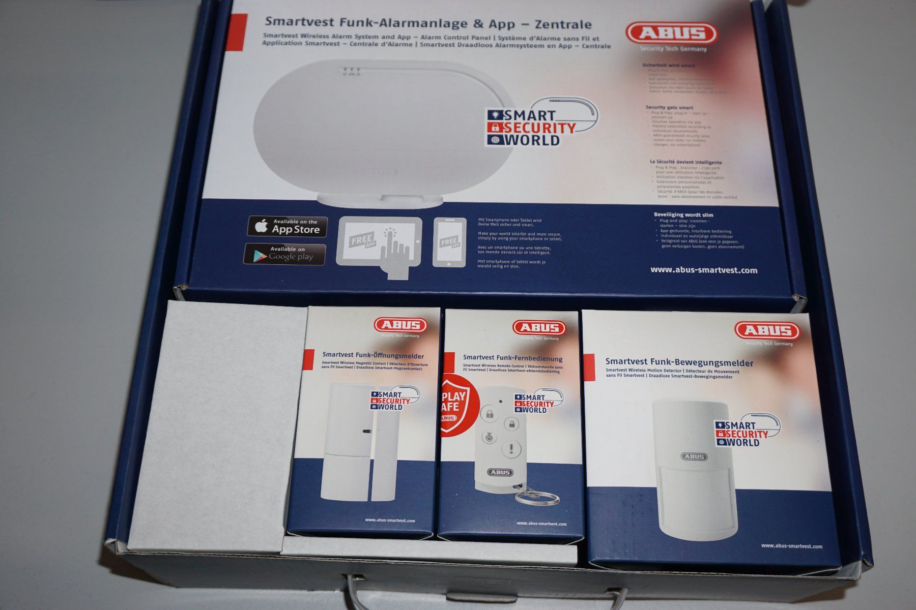 Abus Alarmanlagen: Abus Smartvest Basis-Set Funk-Alarmsystem & App – Gebraucht aus Basel von  6