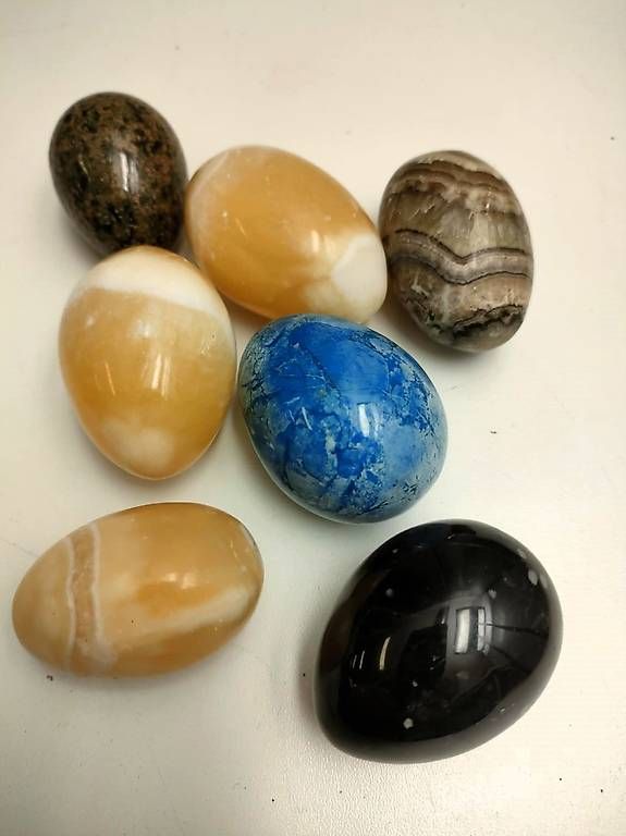 Pietre preziose: 7 Wunderschöne Eier aus Edelstein/Halbedelstein – Usato da Rheineck venduto da han_c85z 2