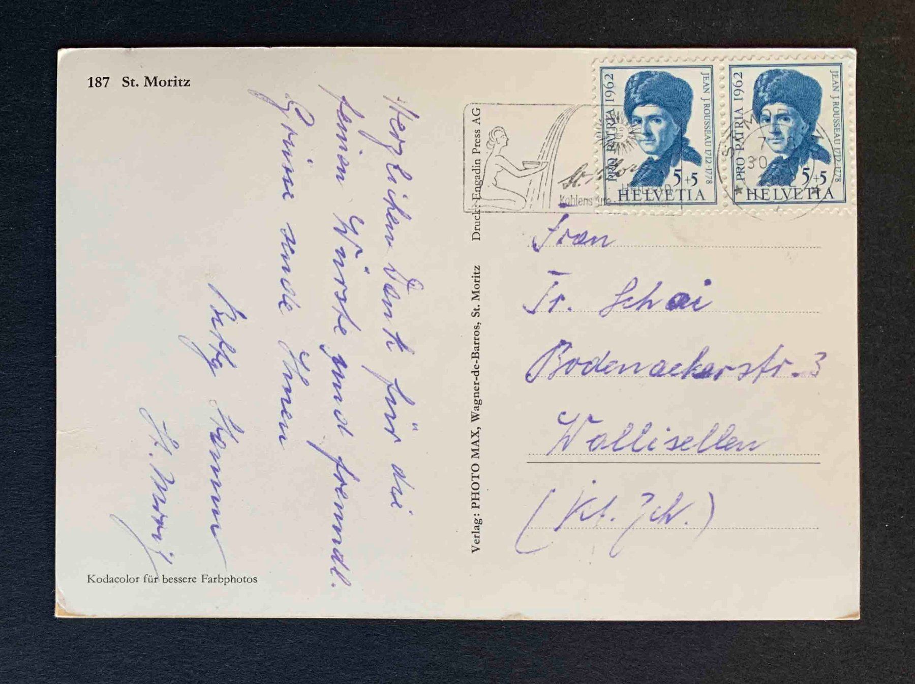 Cartoline postali: AK St Moritz – Usato da Goldau venduto da artelier1 1