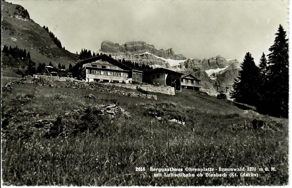 Cartoline postali: Berggasthaus Ohrenplatte - Braunwald – Usato da Hochdorf venduto da Ziegel-16