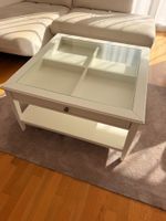 Couchtisch weiss mit Glasplatte