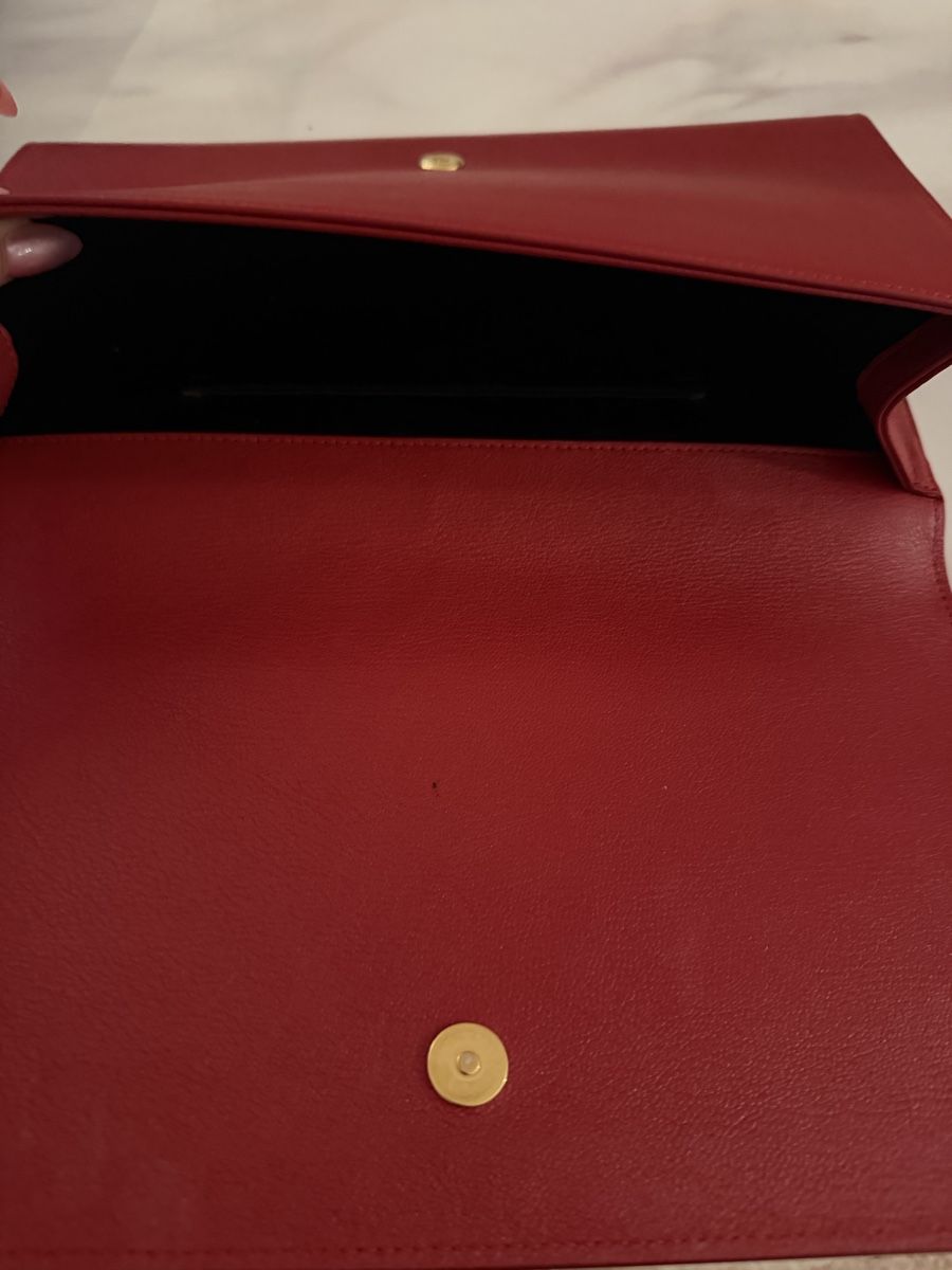 Saint Laurent Borse da donna: YSL Clutch rot – Usato da Küsnacht ZH venduto da Glamour2019 2