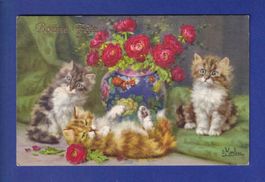 CHAT - Chats et fleurs - D. Merlin