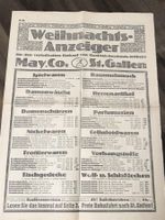 Weihnachtsanzeiger MAY Co. St. Gallen