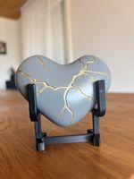 Kintsugi-Herz (Grau)