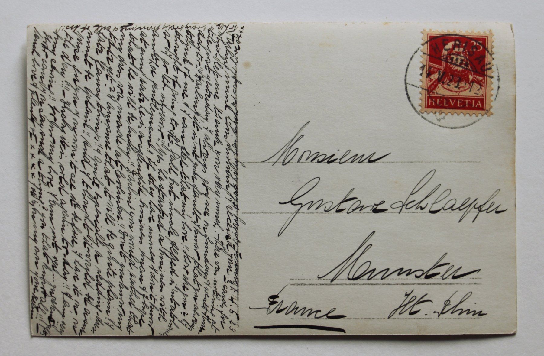 Cartoline postali: AK "HERISAU - WILEN"  1923 – Usato da St. Gallen venduto da modernetc 1
