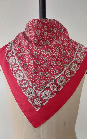 Tuch Baumwolle quadratisch rot 