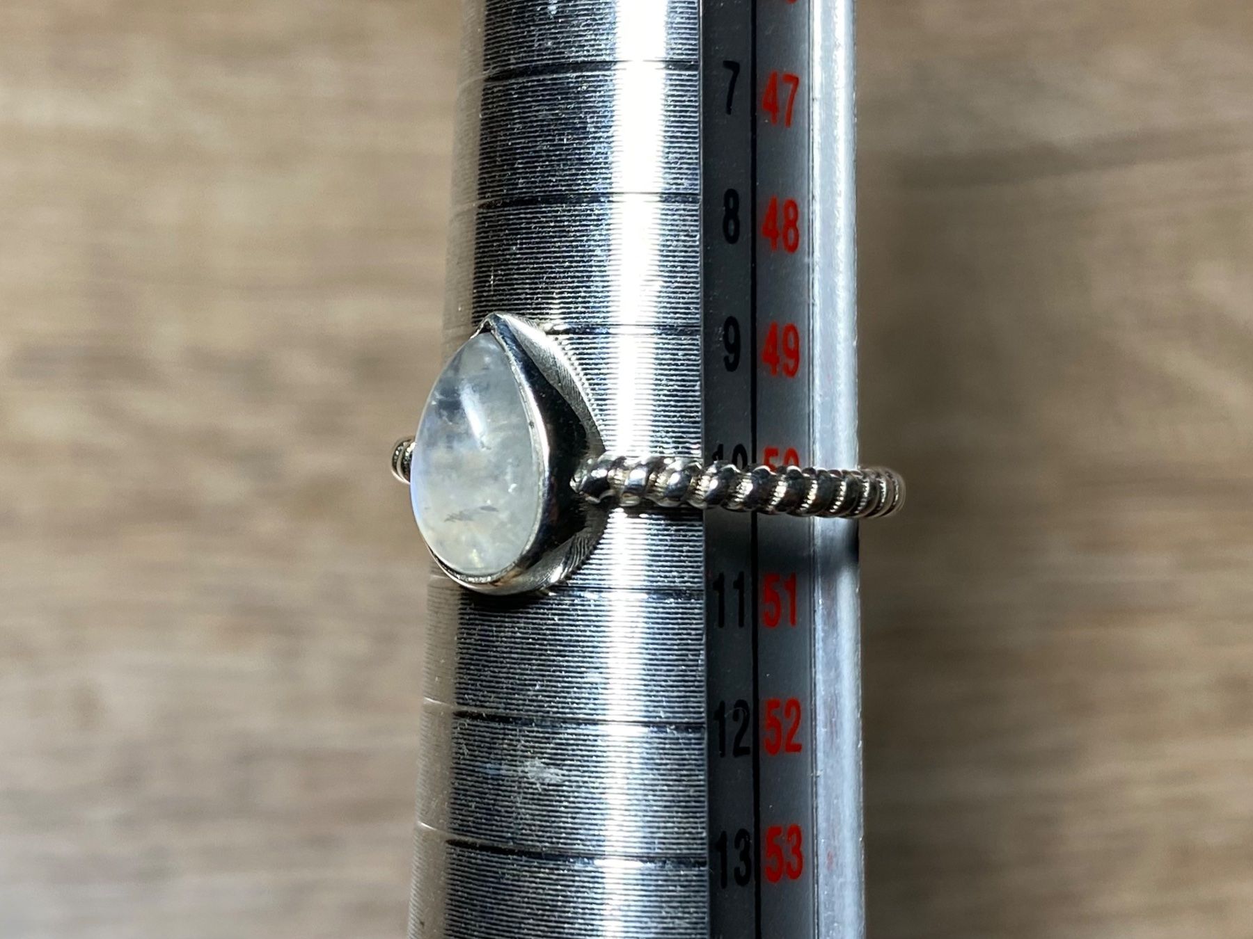 Ringe: 925 Silber Ring - natürlicher Mondstein - Tropfenform – Neu und originalverpackt aus Laax von Kiki_Kingdom3 6