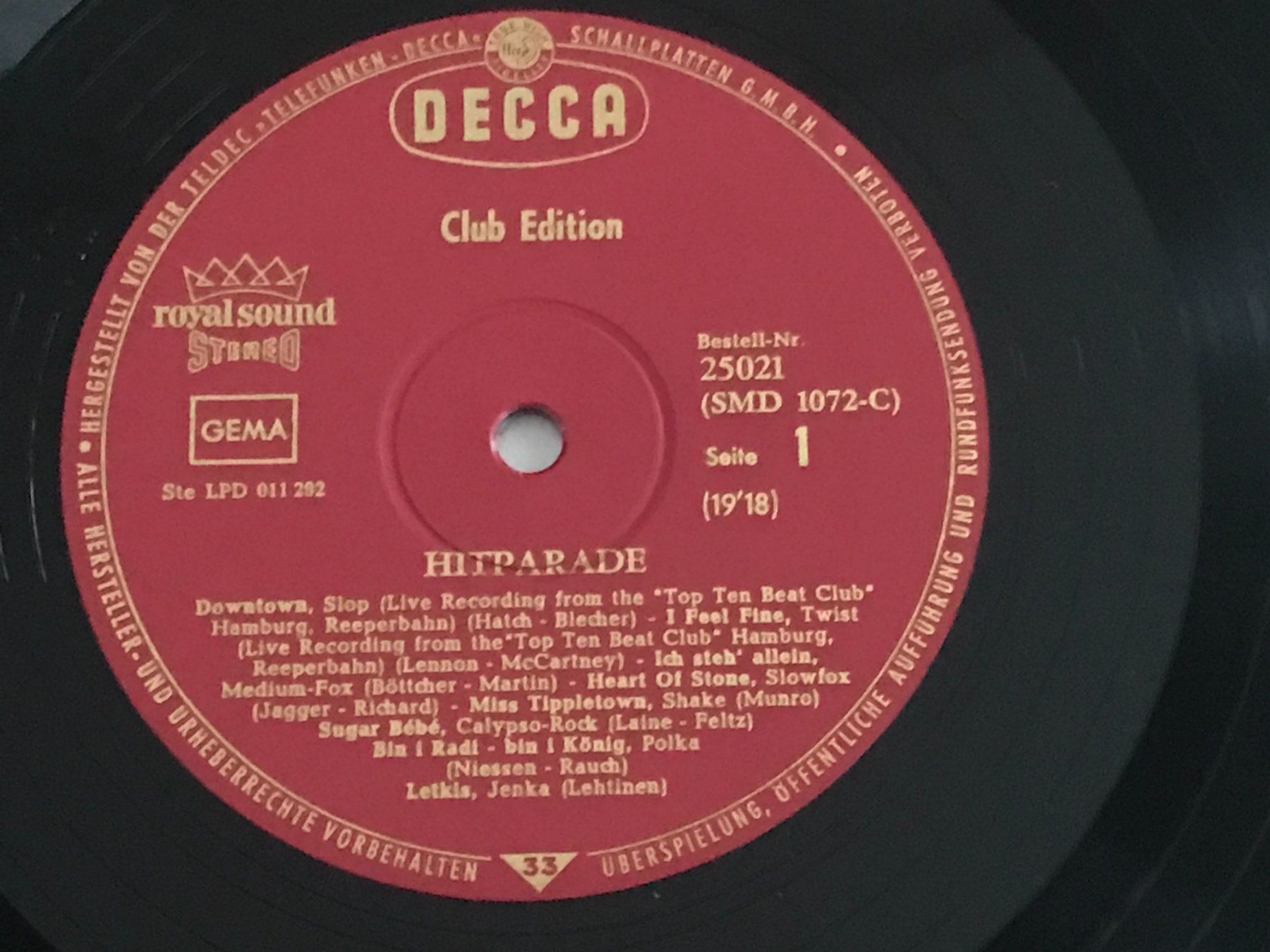 Dischi in vinile: Hit-Parade - ROLLING STONES, I. BOND, R. ORBISON - Ex Libris – Usato da Buchs AG venduto da Archie 3