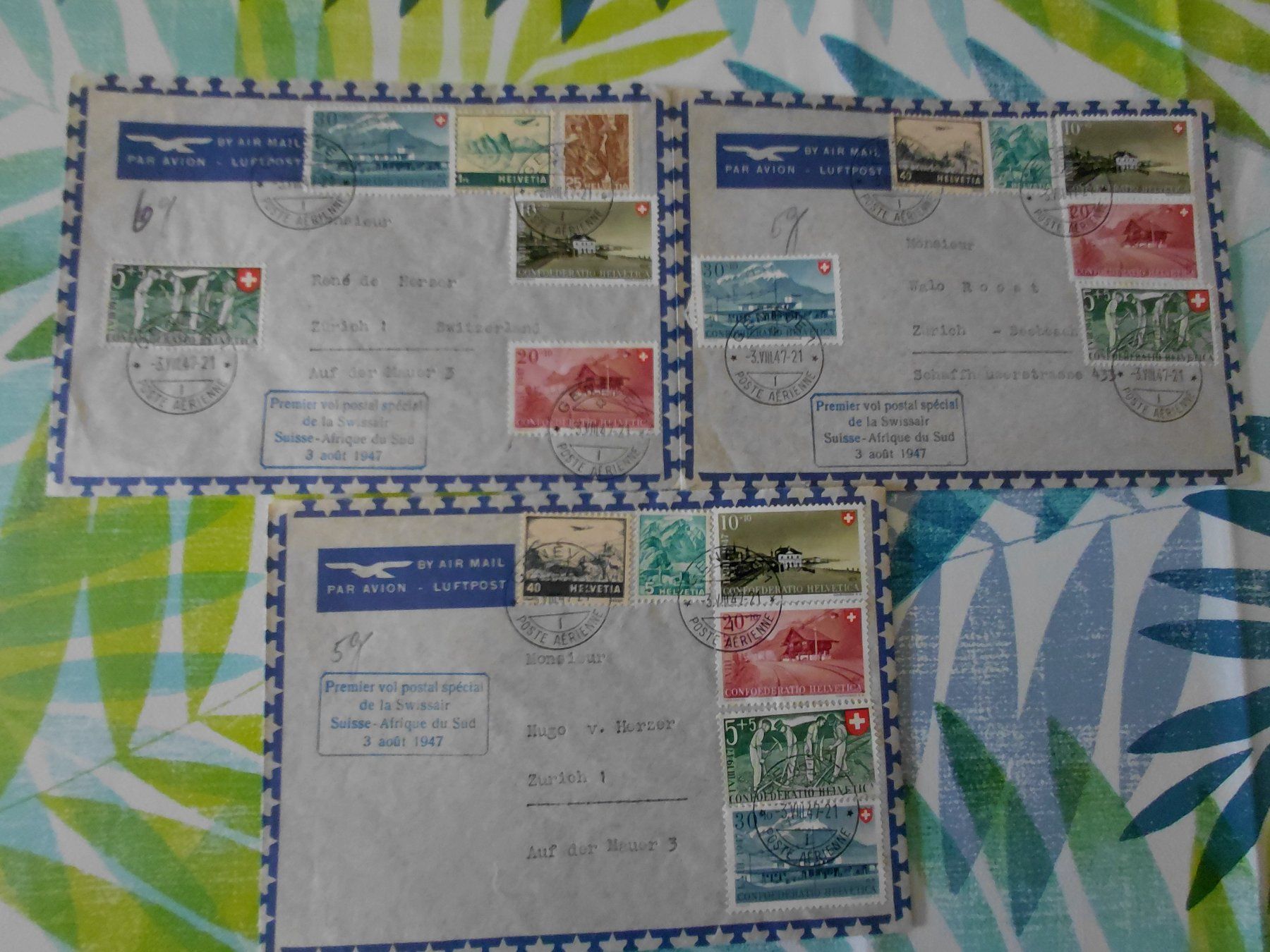 Tous les timbres: 3 Tolle CH Luftpostbriefe – D'occasion à Horw par Onurb008