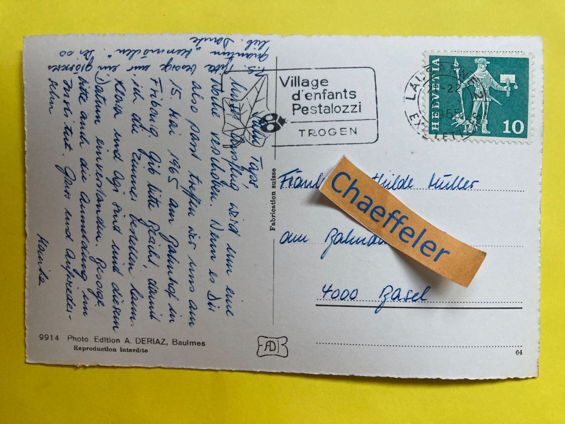 Cartoline postali: 1965 St. - Prex. Vue aérienne – Usato da Zürich venduto da Chaeffeler 1