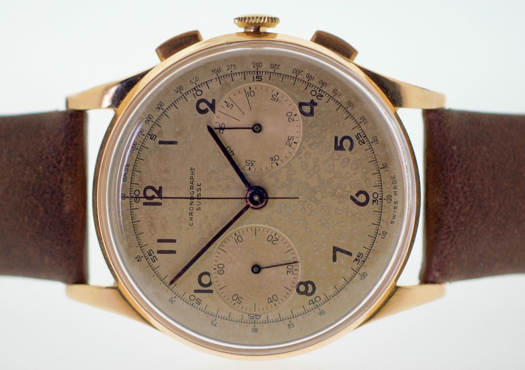Orologi: Chronograph Suisse 18K Or Rose Jumbo – Usato da Morges venduto da 24time 4