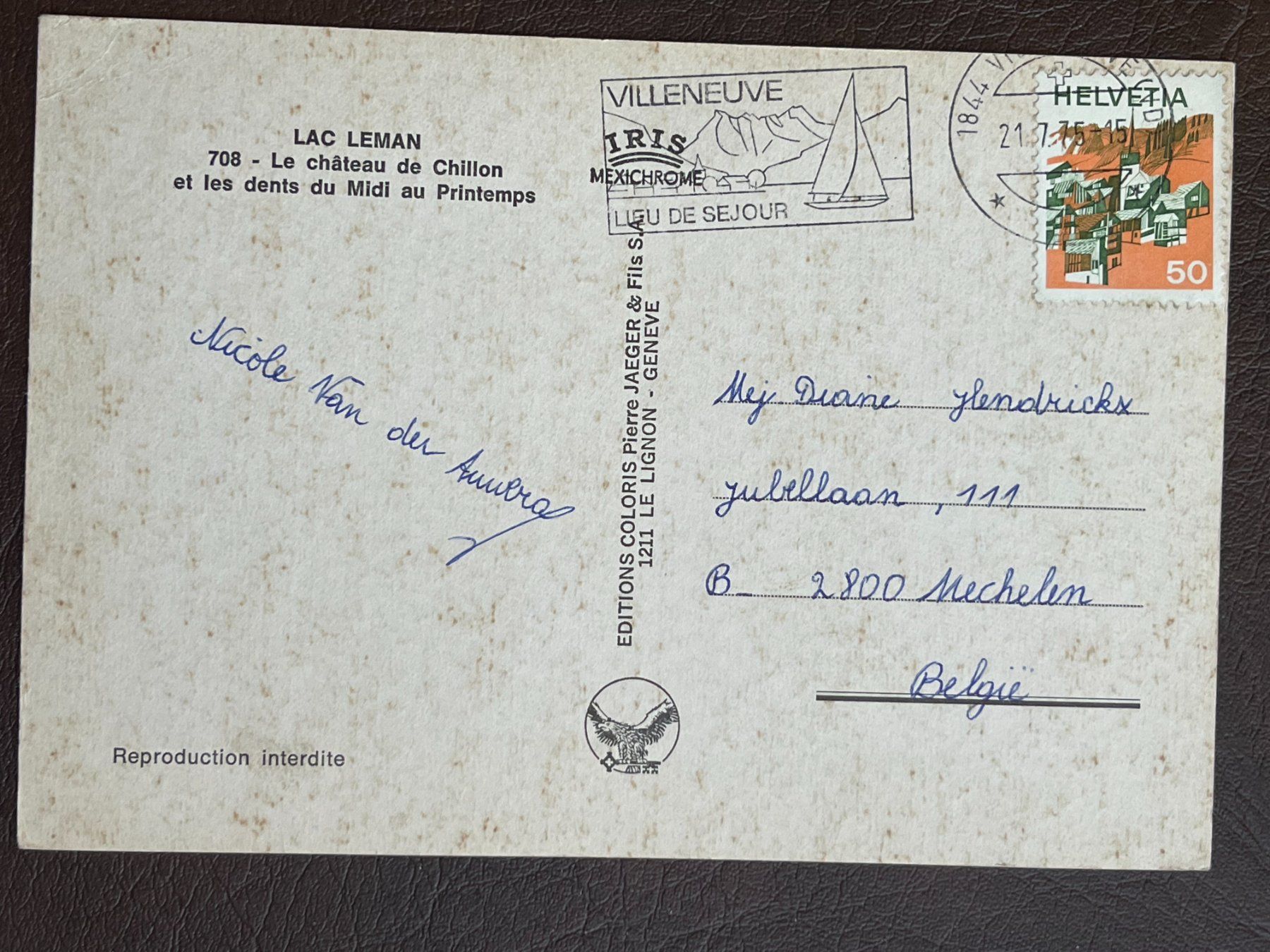 Cartoline postali: Montreux - Le Château Chillon – Usato da Steg VS venduto da danwer74 1