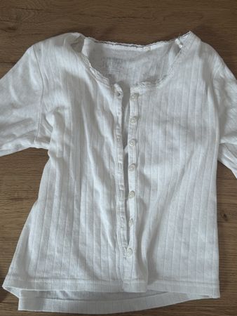 Langarmshirt Weiss Grösse M  