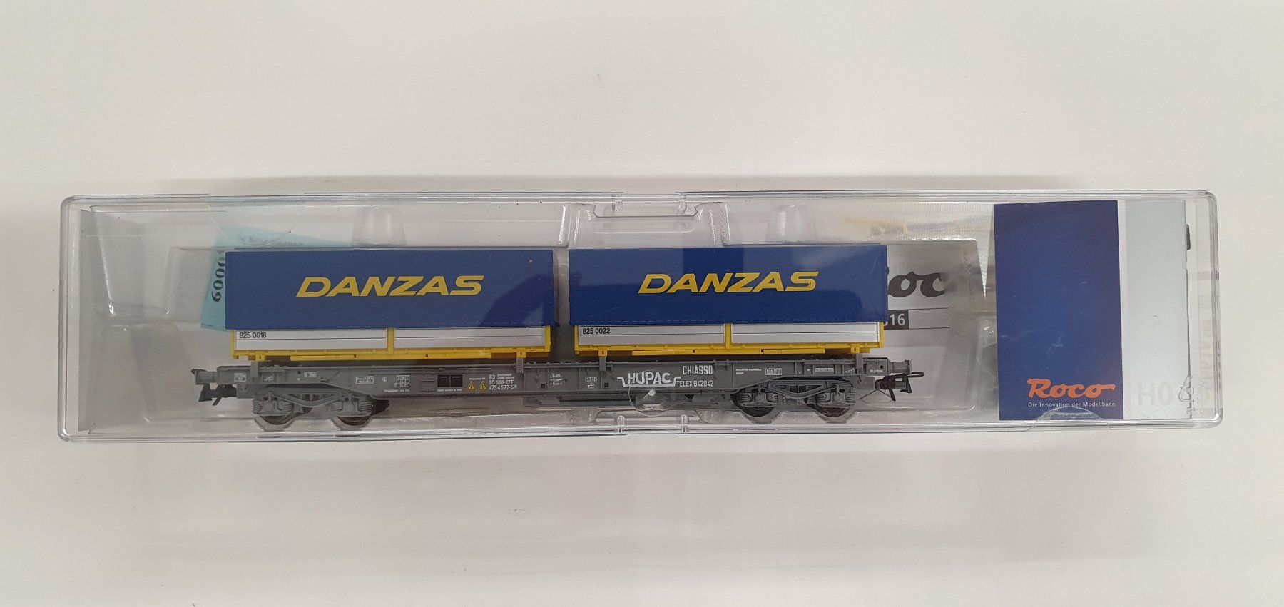 Roco Modelleisenbahnen: Roco 66616  SBB HUPAC mit 2 Auflieger DANZAS – Neu und originalverpackt aus Würenlos von jub_nd5j