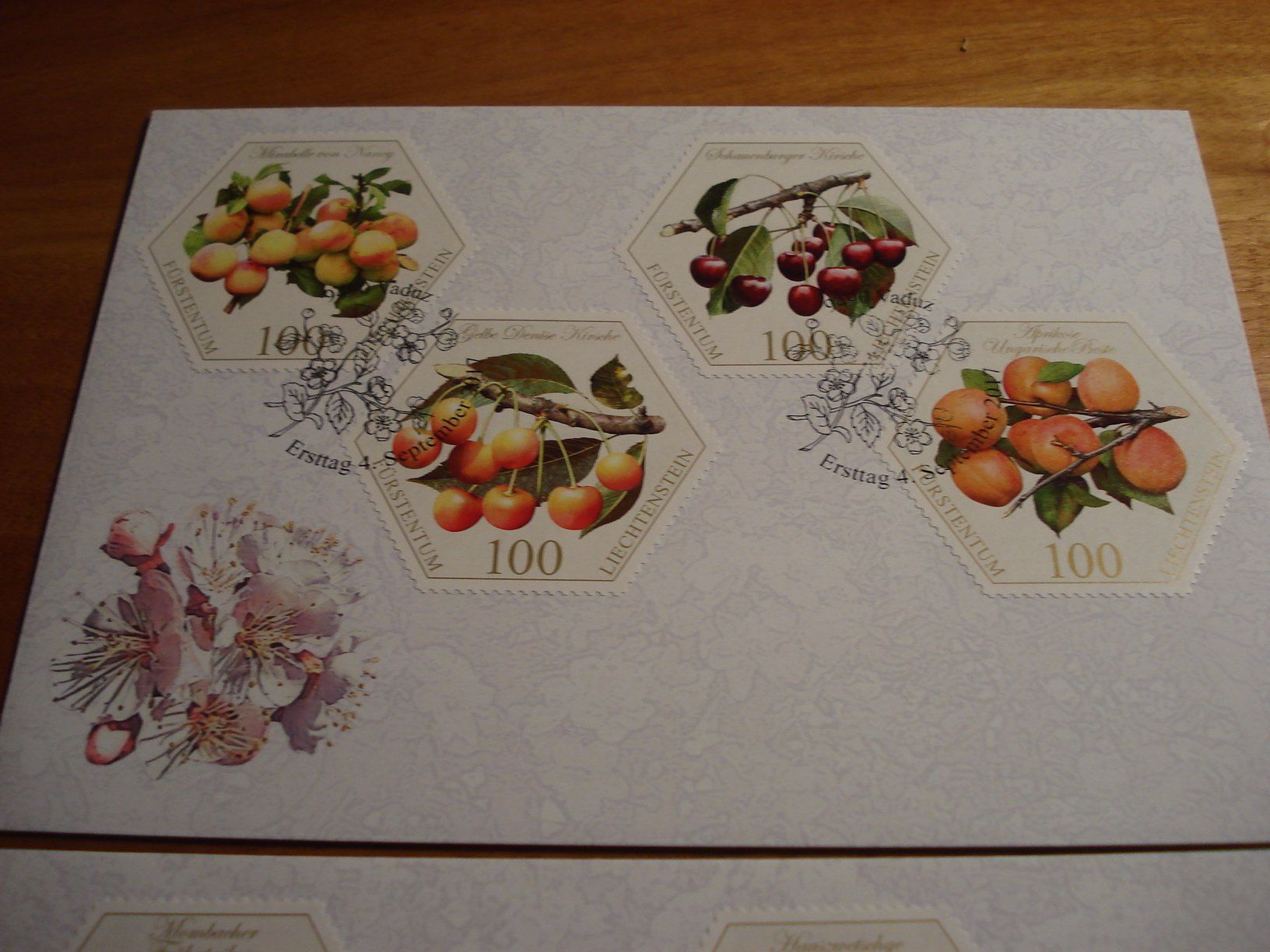 Tous les timbres: Liechtenstein 2  FDC 2017, Satz Früchte – D'occasion à Niederwil AG par morostahu 1
