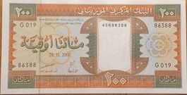 MAURITANIE  200 OUGUIYA 2002 (UNC)