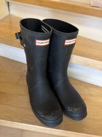 Gummistiefel Hunter schwarz mittelhoch gebraucht Gr. 42
