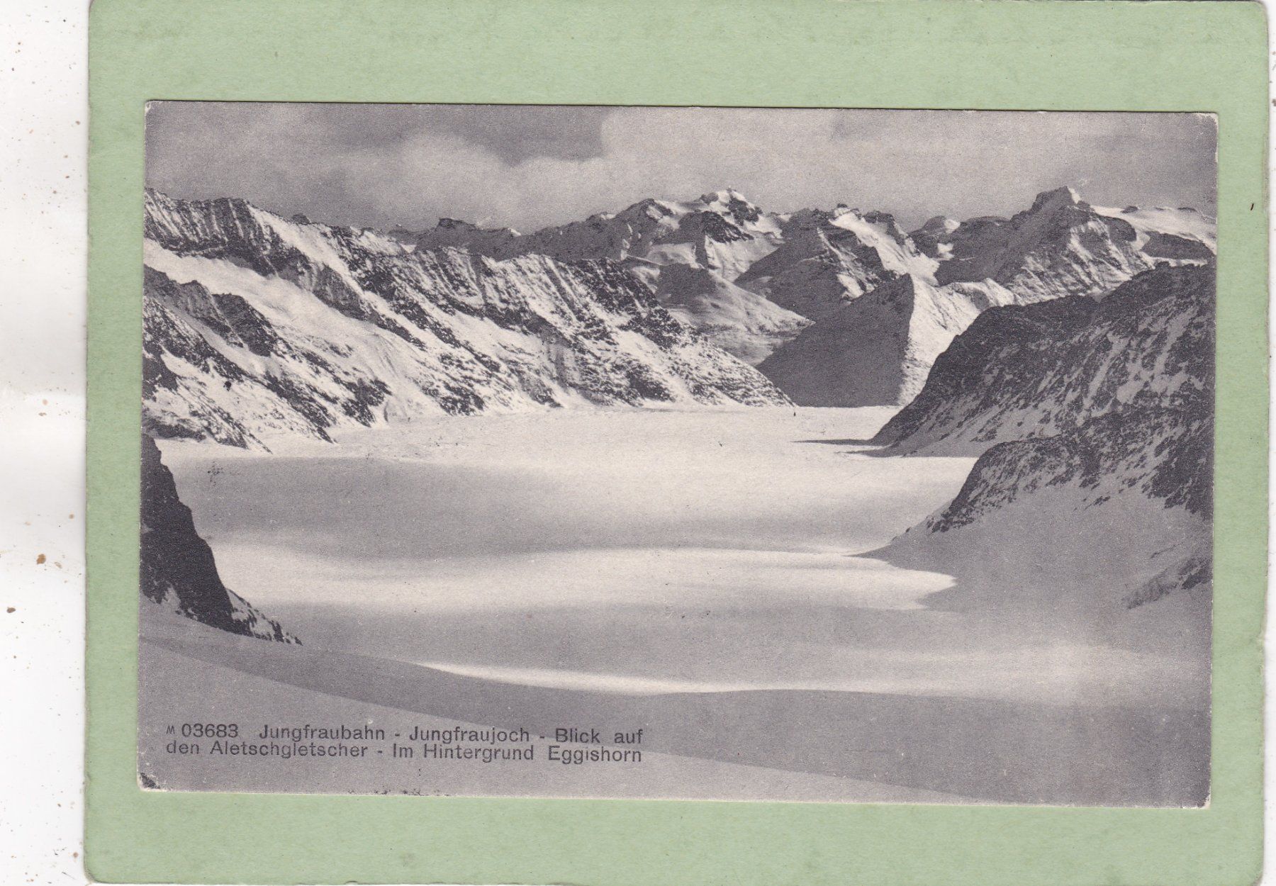 Ansichtskarten: Jungfraujoch Blick a Aletschgletscher Eggishorn – Gebraucht aus Herisau von Lisegrat2008