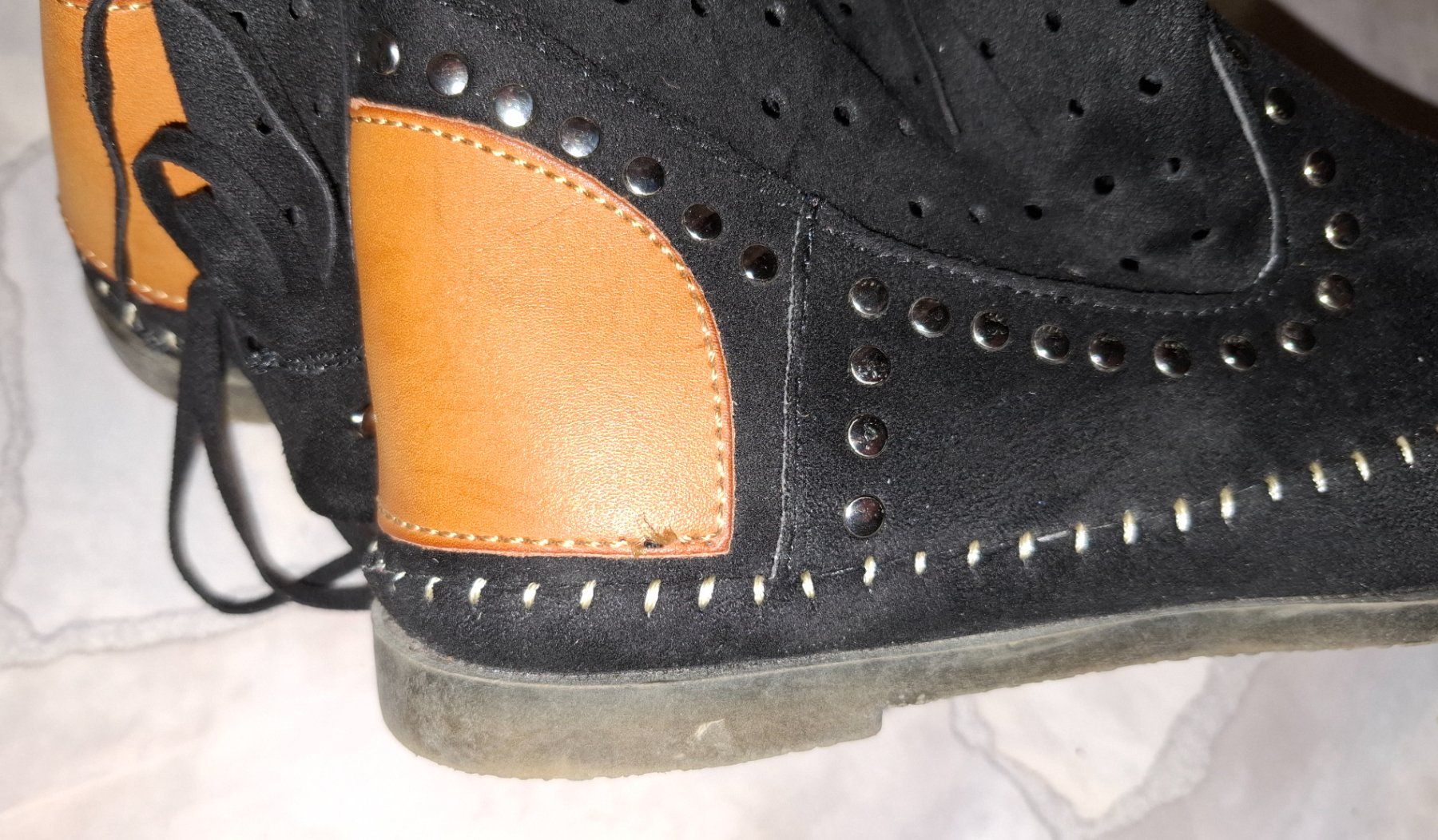Scarpe da donna: Schwarze Fransenstiefel, Grösse 38 – Nuovo (secondo la descrizione) da Plagne venduto da Reticulum01 8