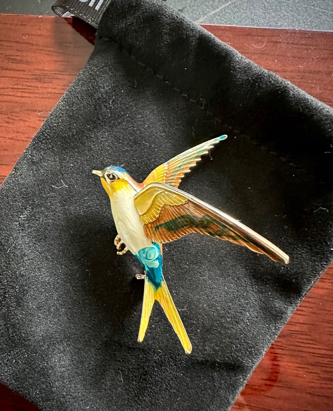 Broschen & Nadeln: EMAILLE KOLIBRI-BROSCHE – Gebraucht aus Zug von ale_8khf