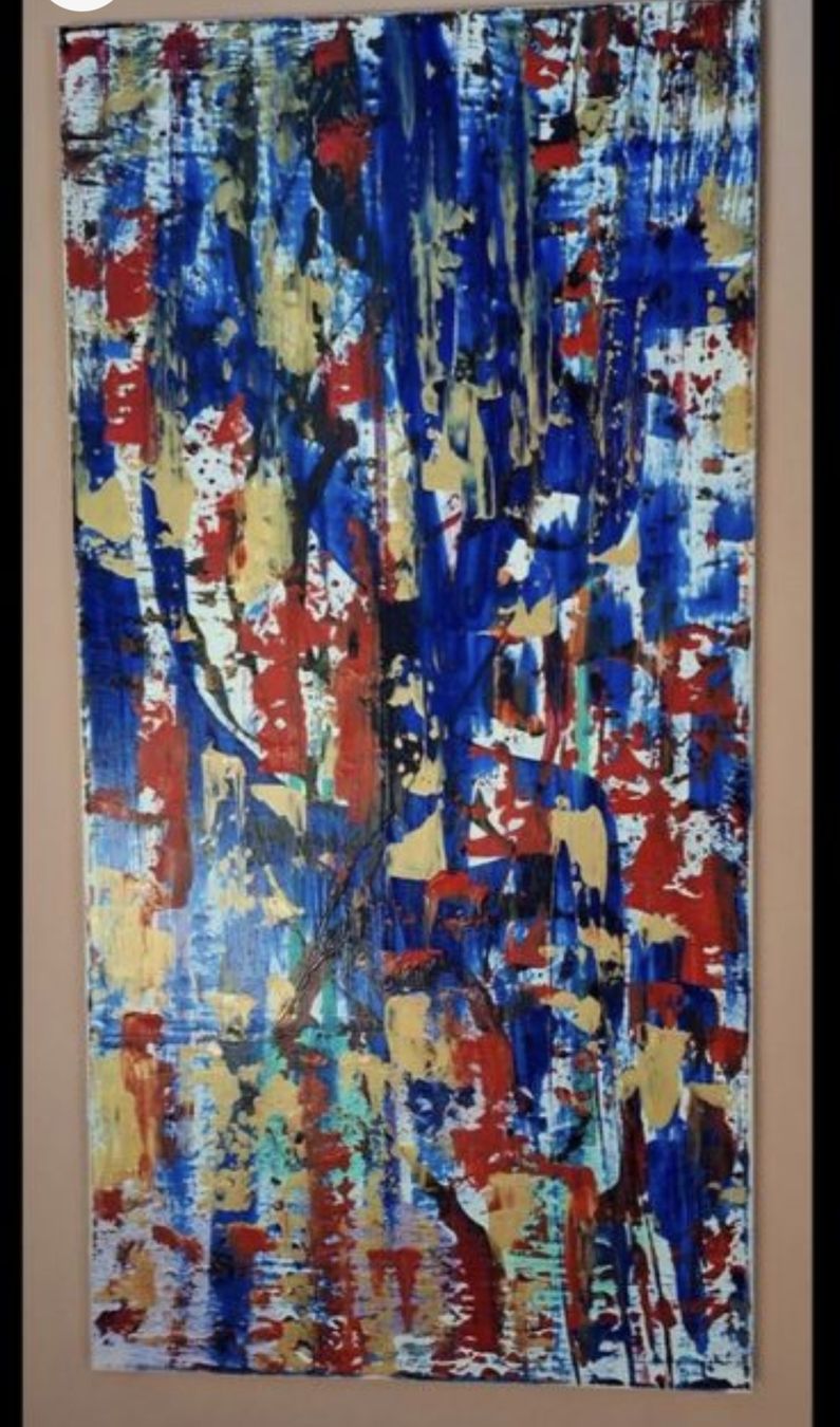 Gemälde: Gemälde " Tiefsee Glut" handmade 50×100 – Neu (gemäss Beschreibung) aus Riehen von Steinbock1970