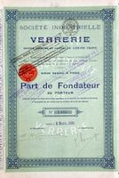 Société Industrielle de Verrerie SA, Paris - 1918