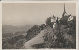 AB 122 Walzenhausen, Kirche und Hotel Rheinburg, 1917
