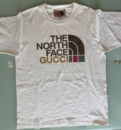 GUCCI x NORTH FACE Logo Print T Shirt Oversize 100% Original
