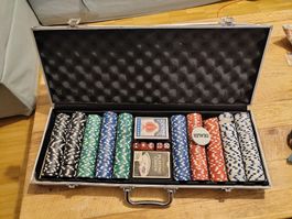 Poker Koffer mit 500 Chips und Karten