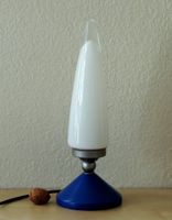 Lampe fusée vintage, verre sommerso et bois, Rowa, Suisse