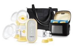 Medela Freestyle Flex milchpumpe mit zusätzlichem Zubehör