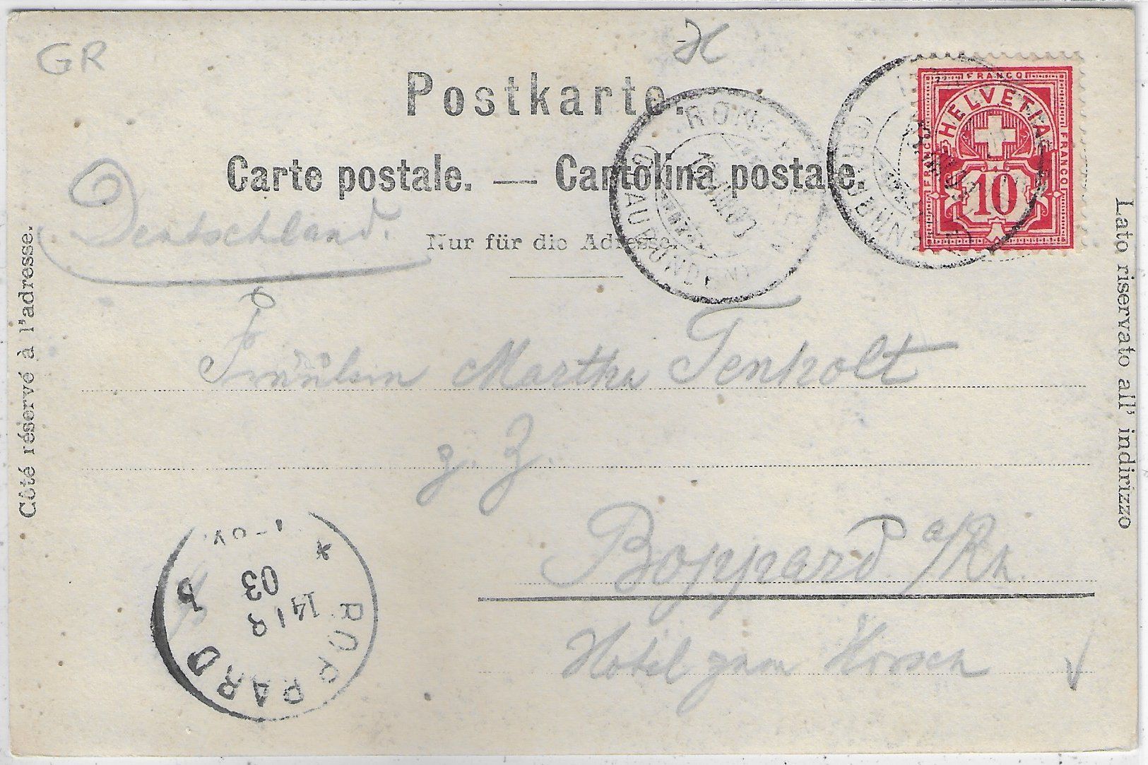Cartoline postali: Taminaschlucht bei Ragaz – Usato da Ettingen venduto da Kartenplanet 1