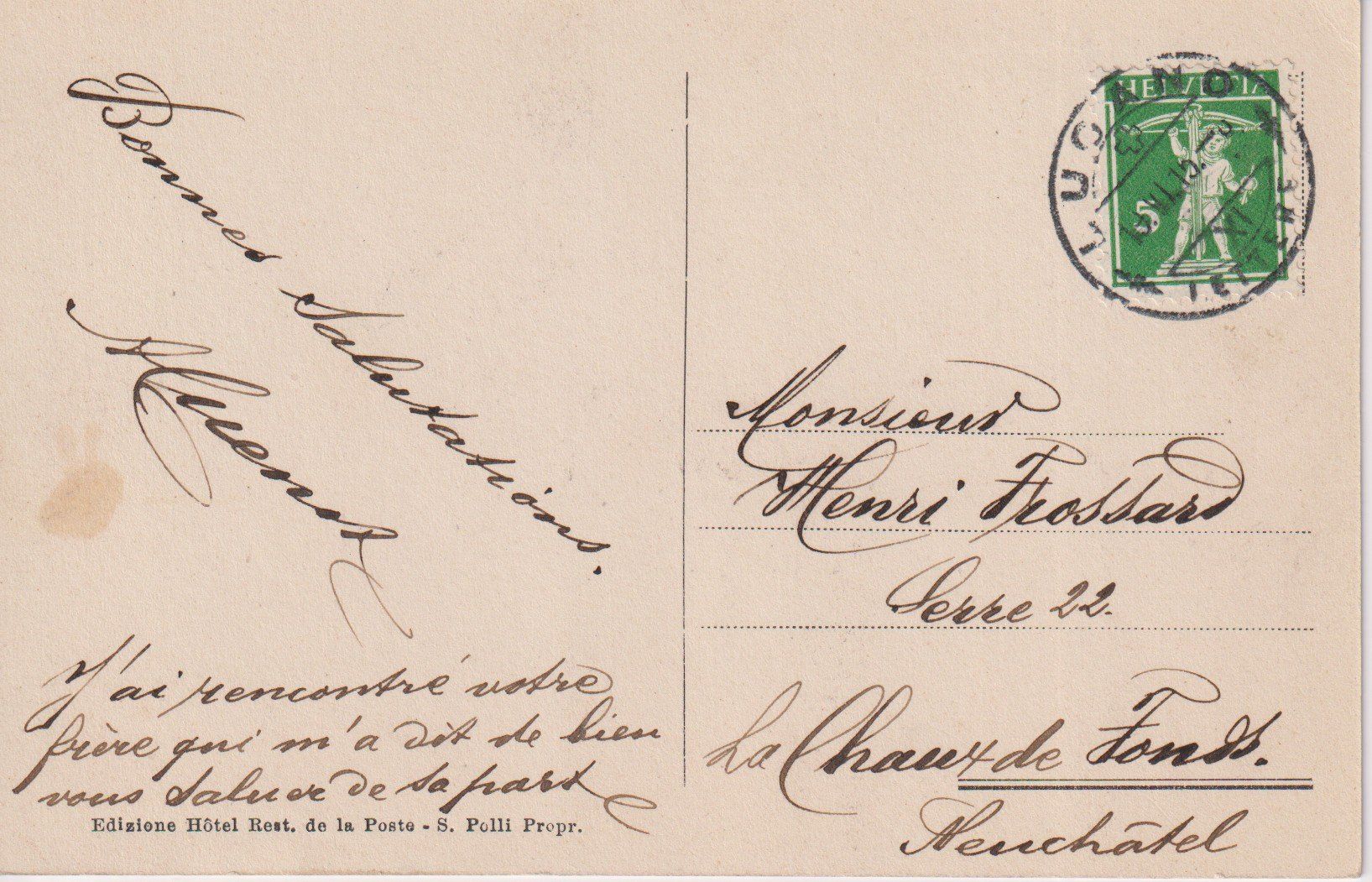 Cartoline postali: AK Sonvico e Denti della Vecchia 1915 – Usato da Riva San Vitale venduto da MAR-NAPO 1