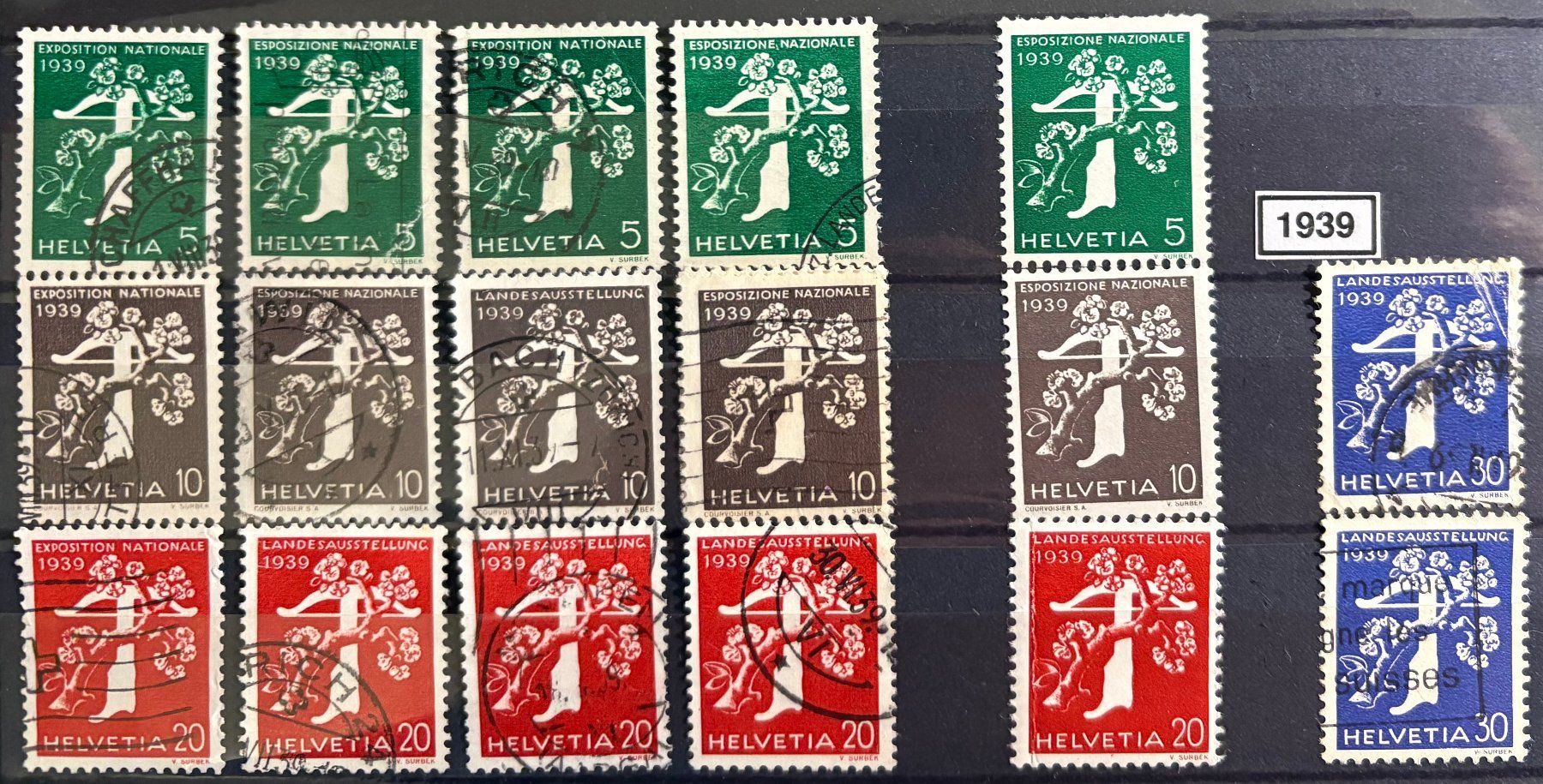 Tutti i francobolli: timbres suisses 1939 Exposition nationale – Usato da Lausanne venduto da Cabessa
