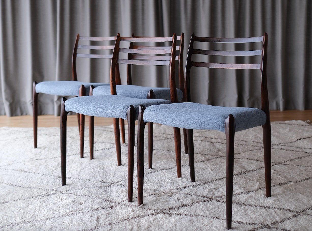 Stühle: 4 Niels Møller Chairs Model 78 Palisander – Gebraucht aus Bern von Zmodern_VIN 5