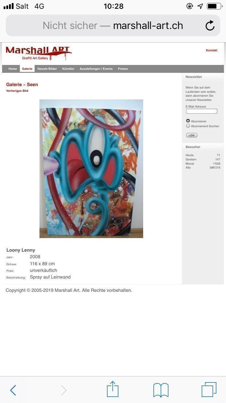Posters & Illustrations: SEEN Original Graffiti auf Leinwand – D'occasion à Zürich par 1_marsmensch 1