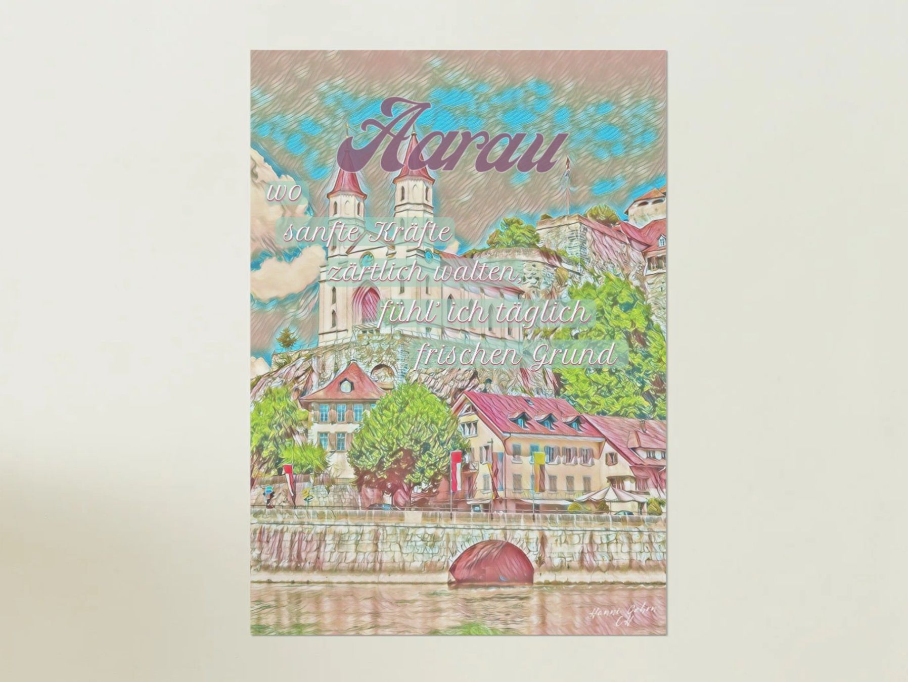 Poster & Bilder: Poster: Aarau. Schweiz. Gib deiner Heimat ein Zuhause. – Neu und originalverpackt aus Zürich von Posterrama 1
