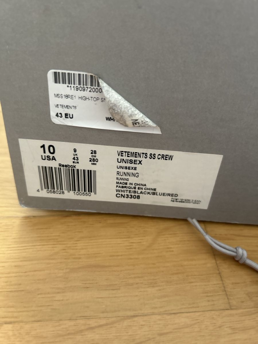 Reebok Scarpe da uomo: Vetements x Reebok Sock Runner / Sock Sneaker – Usato da Wallisellen. venduto da Raccoon31 4