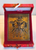 Asiatisches Messingrelief Bild mit Motiv Hehe Two Immortals