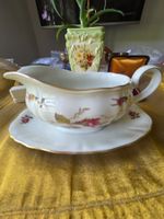 Gesuchtes Moosrose- Porzellan Souciere Bavaria Elfenbein TOP