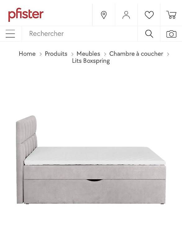 Letti: Lit Boxspring gris – Usato da Vich venduto da NatachaCK