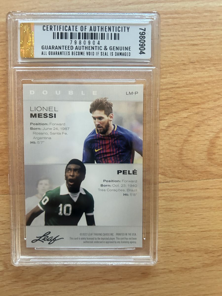 Sammelbilder & Trading cards: 2022 Leaf Legends Messi & Pele GM10 – Neu (gemäss Beschreibung) aus Schötz von lor_z95g 1