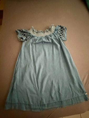 Pepe Jeans Kleid Gr. XL Denim Blau Stickerei