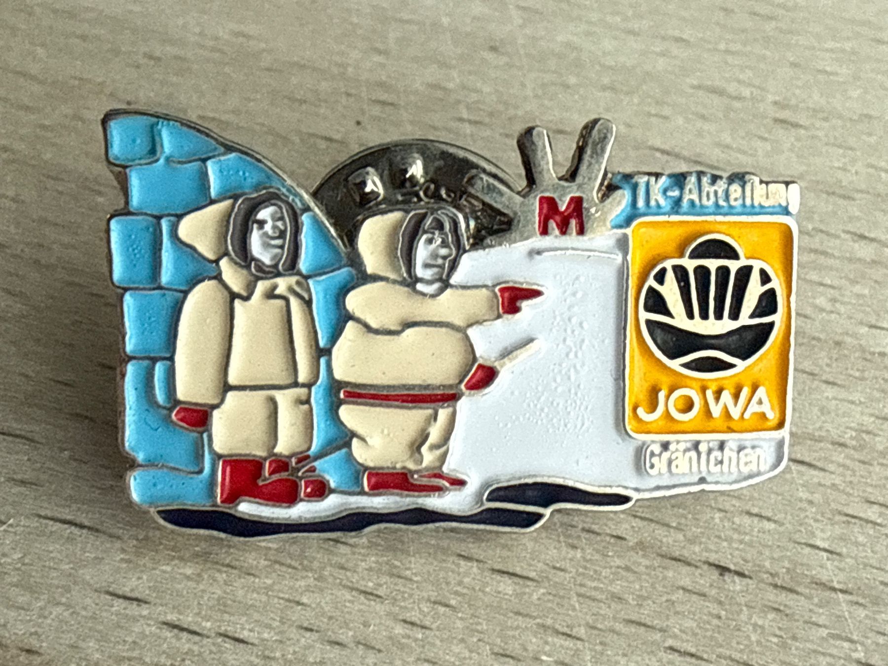Plaketten & Abzeichen: Pin Migros JOWA Gränichen – Gebraucht aus Glattbrugg von Schweigmatt