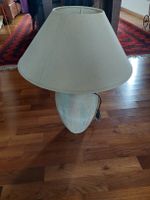 Tischlampe, Keramikfuss, Stoffschirm - Top Zustand!