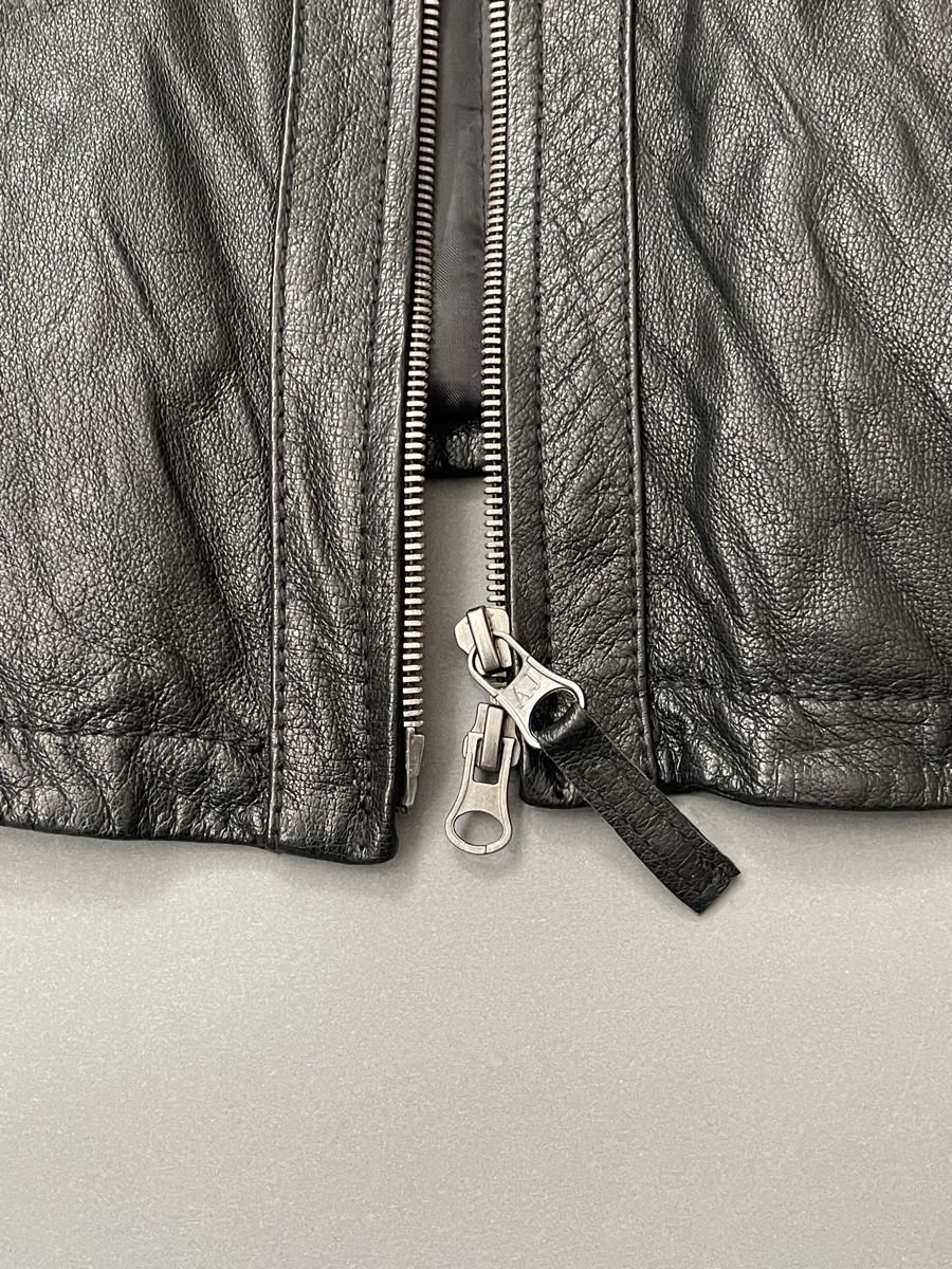 Armani Vestes: Armani Jeans Biker Leather Jacket – D'occasion à Zürich par drooppee 1