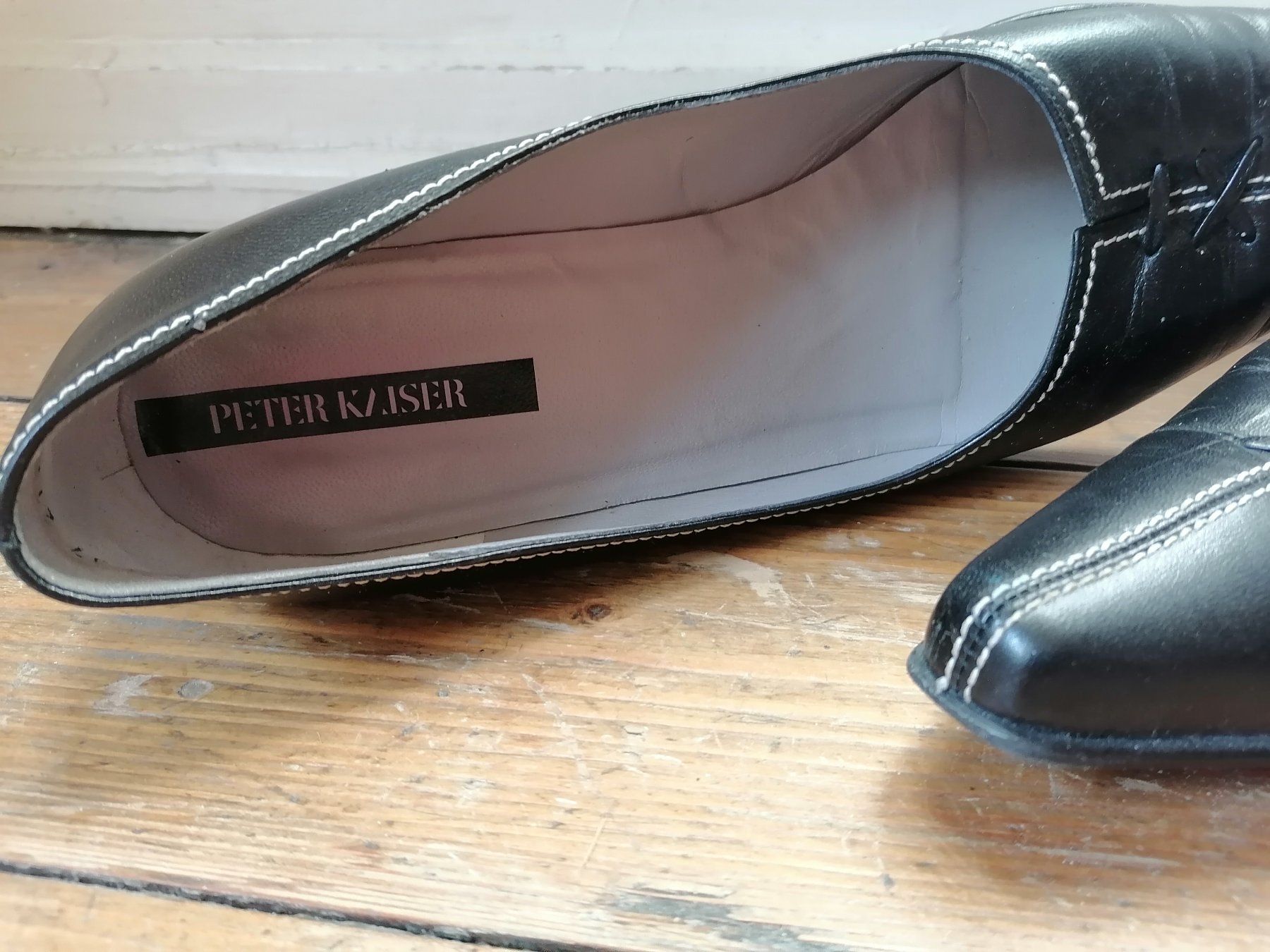 Kaiser Scarpe da donna: Peter Kaiser, Leder schwarz, Grösse 6 1/2, Made in Germany – Usato da Basel venduto da Melodrom 2