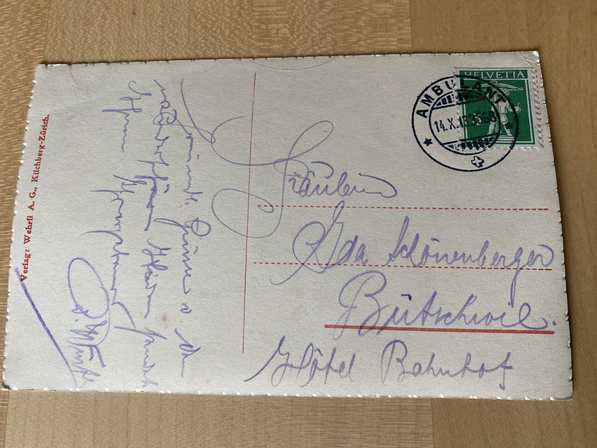 Cartoline postali: Heiden 1913 – Usato da Mosnang venduto da Goldwasser 1