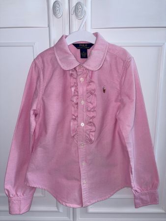 Ralph Lauren girls ruffle blouse shirt 10 Y NEW